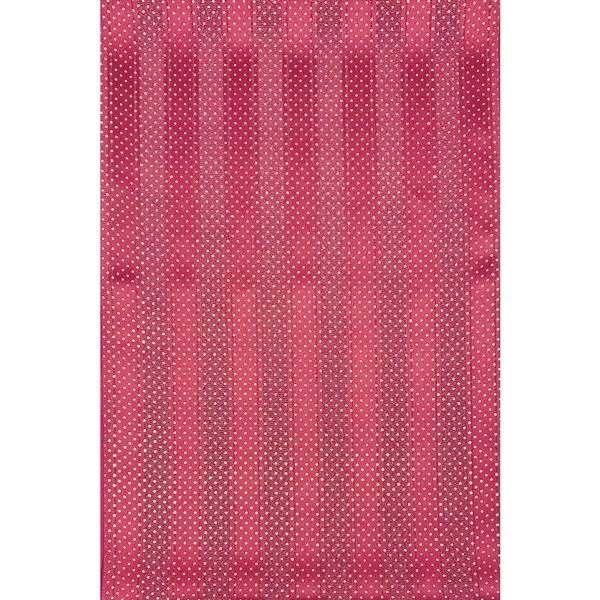 帯揚げ　縞にドット(エンジ F323-A13)